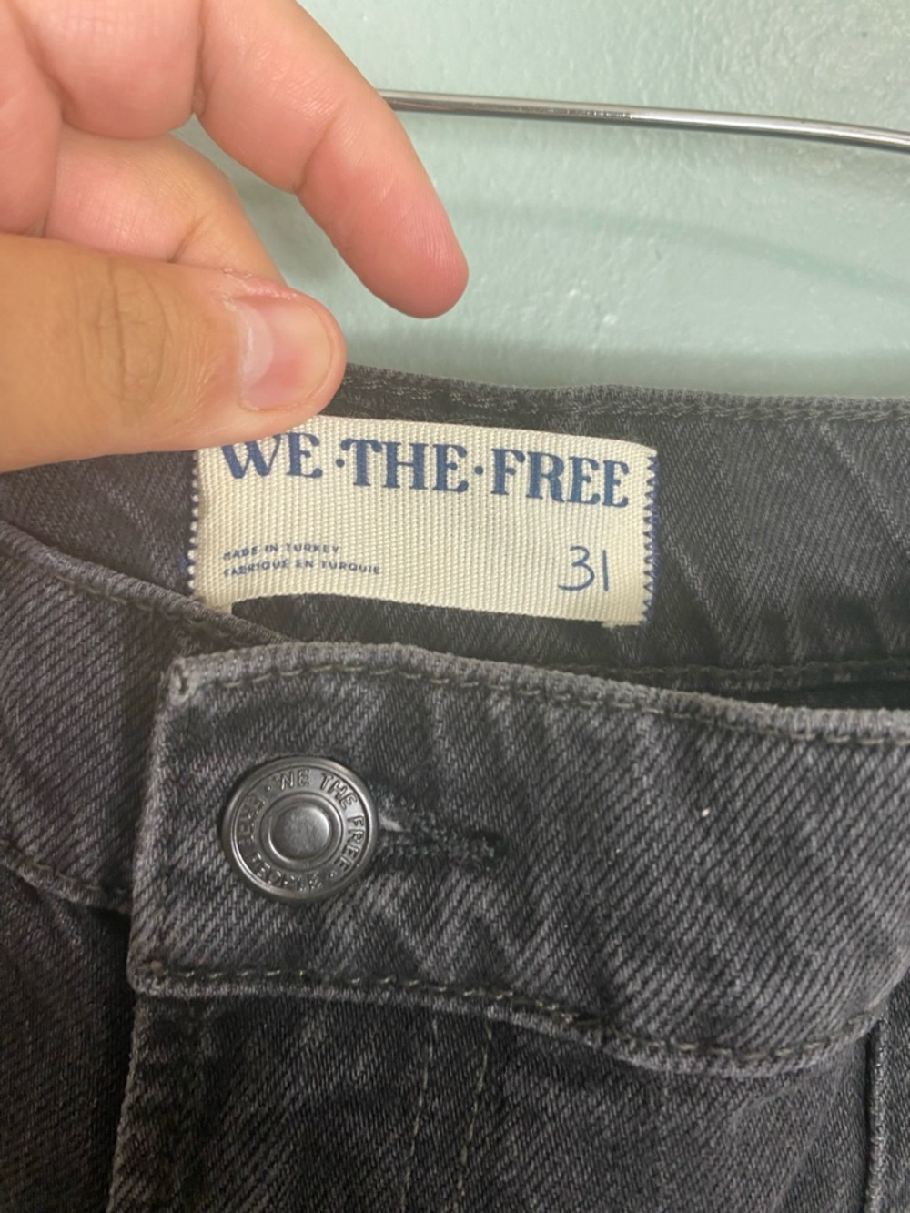 Free People Unknown Reasons Mid Rise Boyfriend Moto Straight Jeans Size 31 - Picture 4 of 7